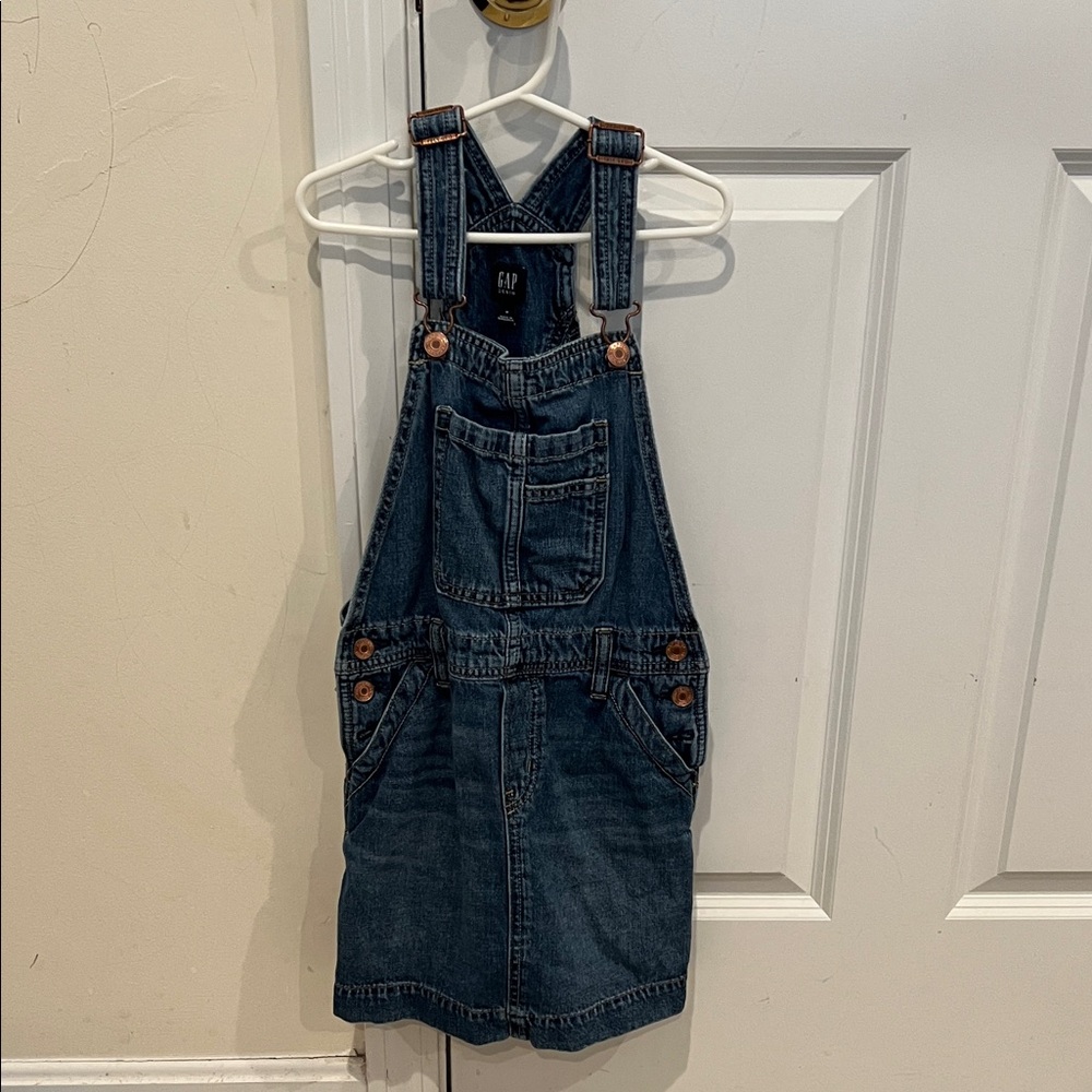 GAP Kids Classic Denim Overalls - Dark Blue